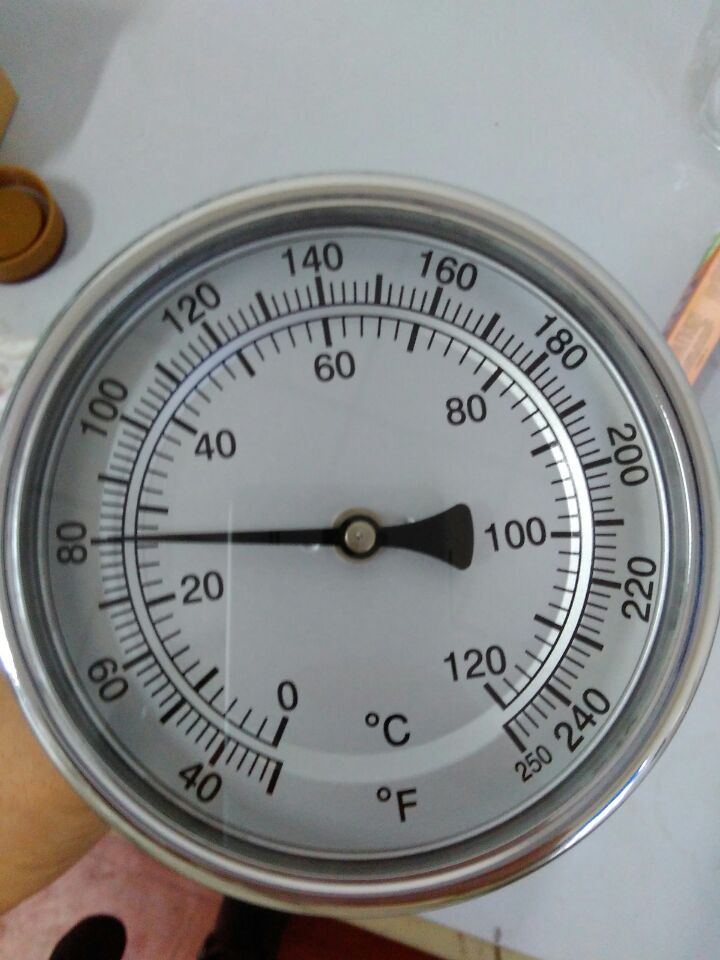 轴向型双金属温度计结构图介绍