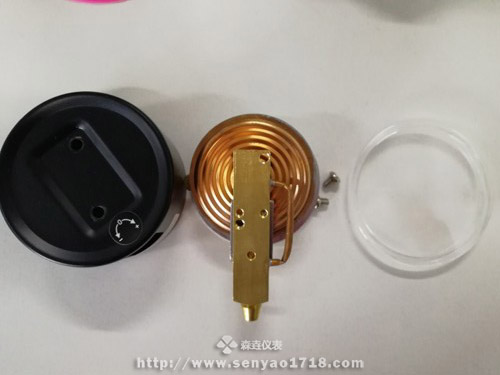 膜盒压力表的内部结构