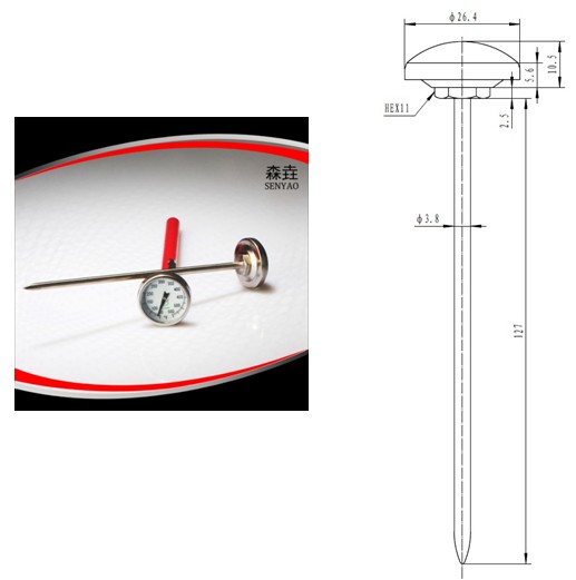 笔形温度计结构图