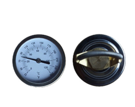 单弹簧管道温度计