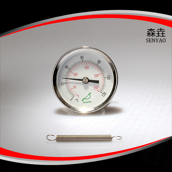 单弹簧温度计由哪些零件组成？