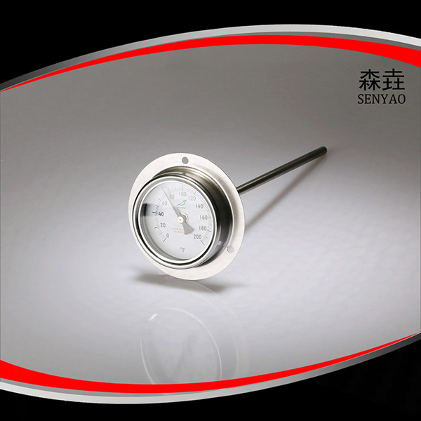 带法兰双金属温度计安装方法